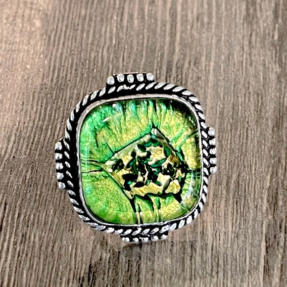 Fancy Roman Dichroic Glass Ring - Picture 5 of 6